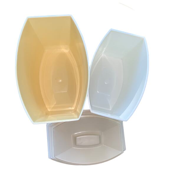 Vintage 4-Piece MCM Coffee & Tea Nesting Storage Containers/Lids Vegetable Print - Picture 7 of 8